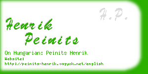 henrik peinits business card